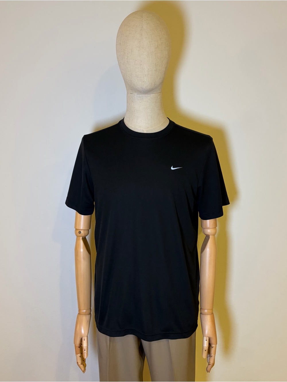 Nike Dri-Fit Black Gym T-Shirt Mens L | Activewear Workout Running Tee
